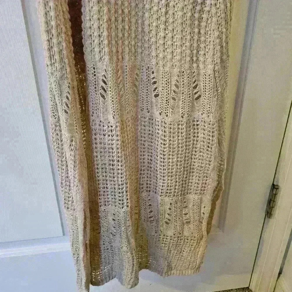 Mossimo Supply NWT Extra Long Boho Sleeveless Cardigan Size L - Picture 5 of 7